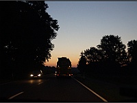 2014 08 28 9962-border  's Morgens vroeg op de Duitse Autobaan, zonsopgang